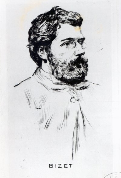 Portrait of Georges Bizet (1838-75) by Unbekannt Unbekannt